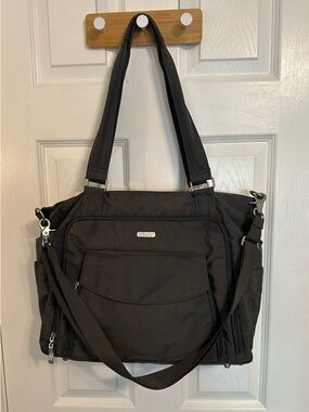 Baggallini Graphite Gray Laptop Tote Bag with Removable Strap